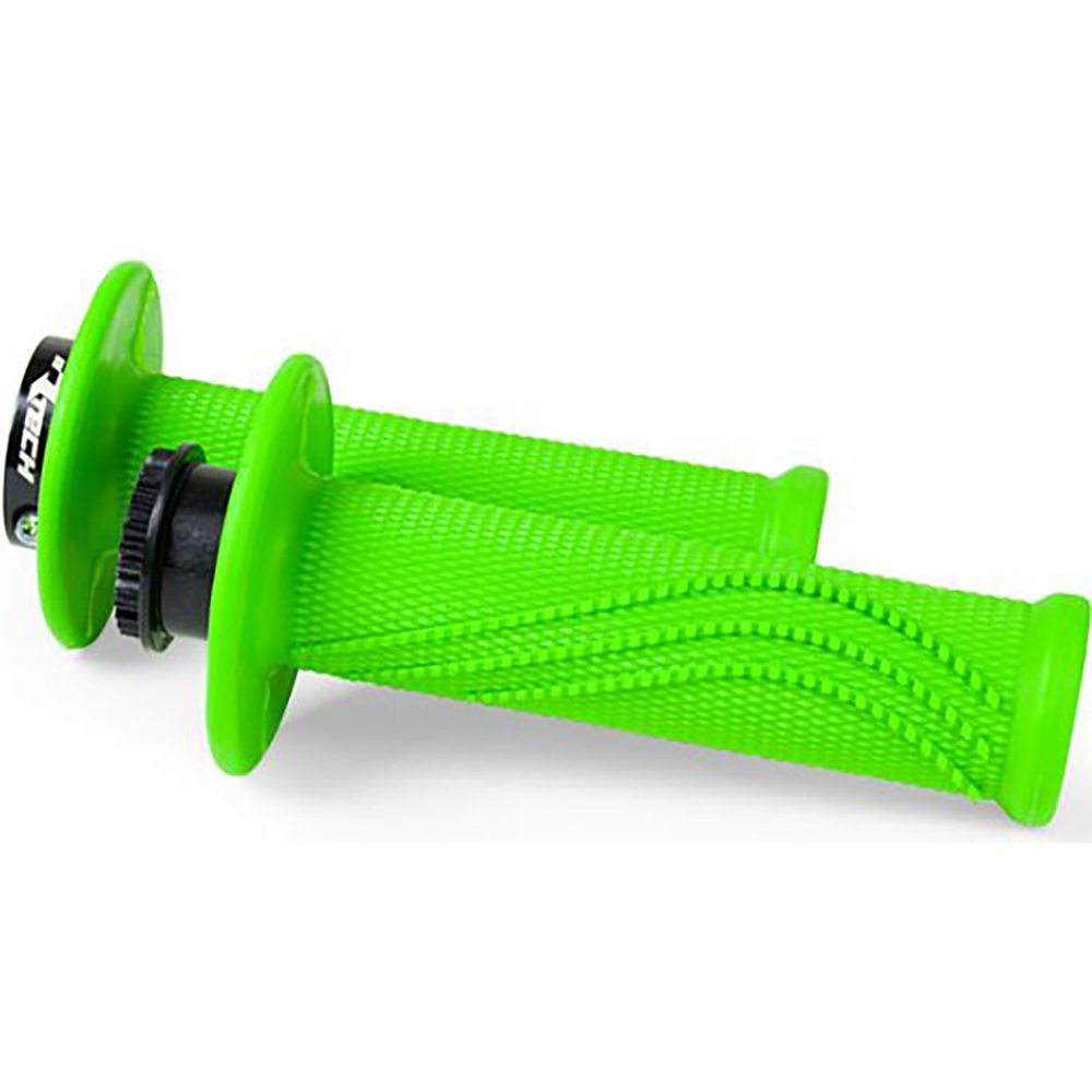 RTECHMX - Poignées R20 Lock-On Wave Vert fluo