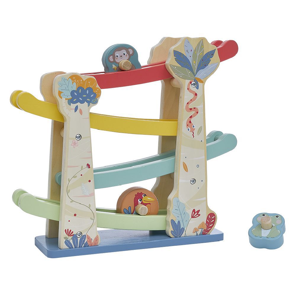 Circuit rampe de course avec véhicules en bois