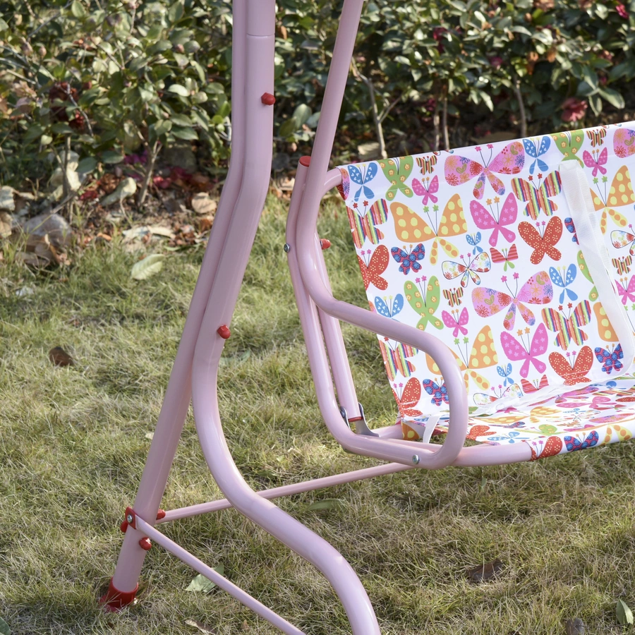 Outsunny Hollywoodschaukel für Kinder rosa