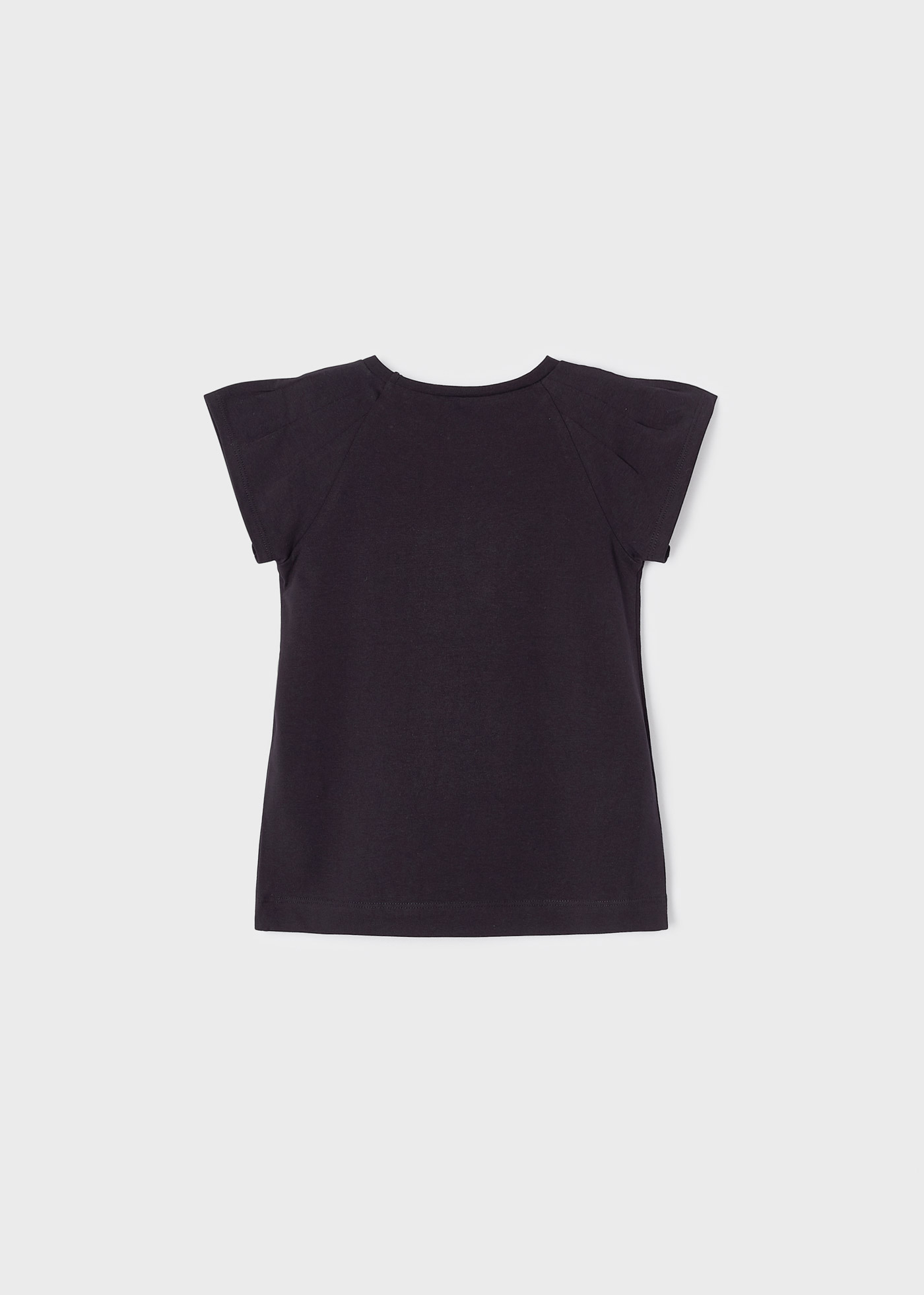Camiseta de algodão de manga curta com estampa para meninas