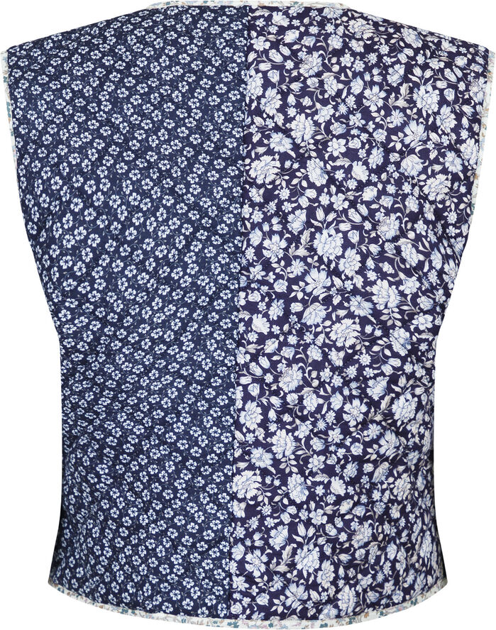 Neo Noir Karine Quilt Combination Vest Blue