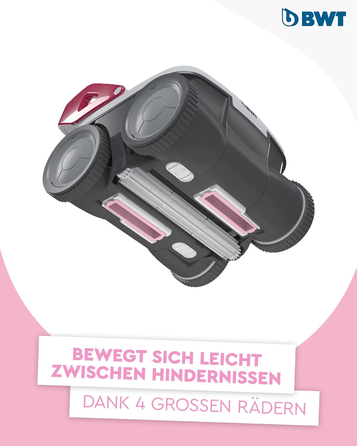 BWT Pool Roboter B200 | Optimale Reinigung Von Boden, Wand & Wasserlinie Für Pools Bis 8 m | Beste Filterleistung | Schnelles Reinigungsergebnis | Einfach Zu Reinigen