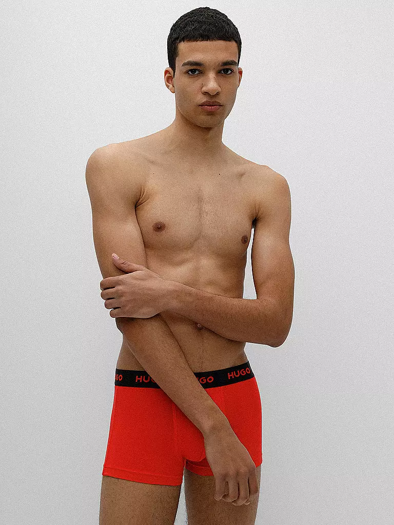 HUGO Pants 3er Pkg schwarz rot schwarz