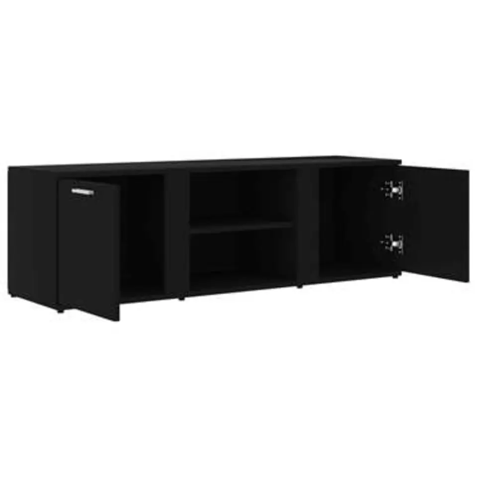 vidaXL - Tv-meubel - Zwart - Bewerkt hout