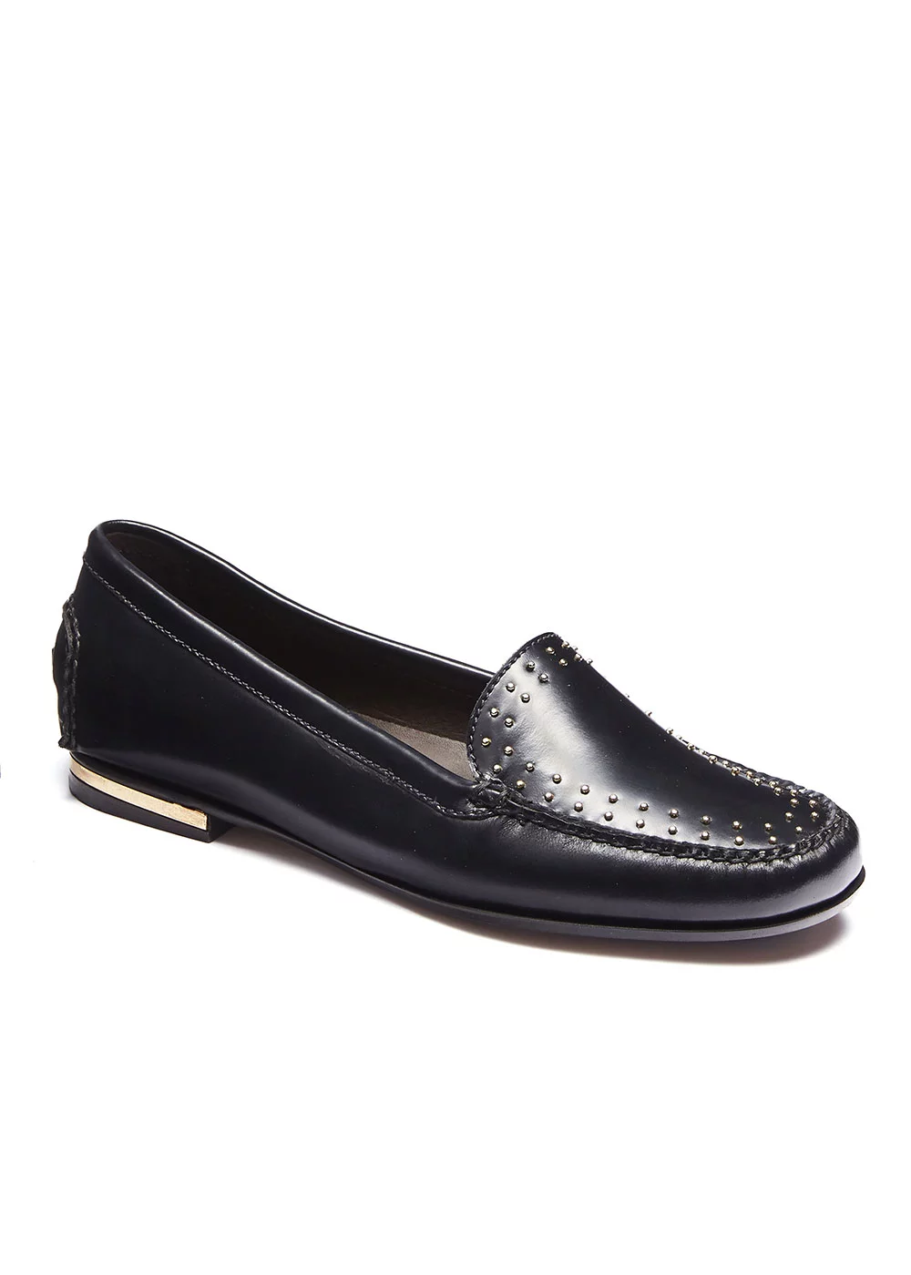 MOCASSIN NAIL PLUG SPAZZOLATO NOIR