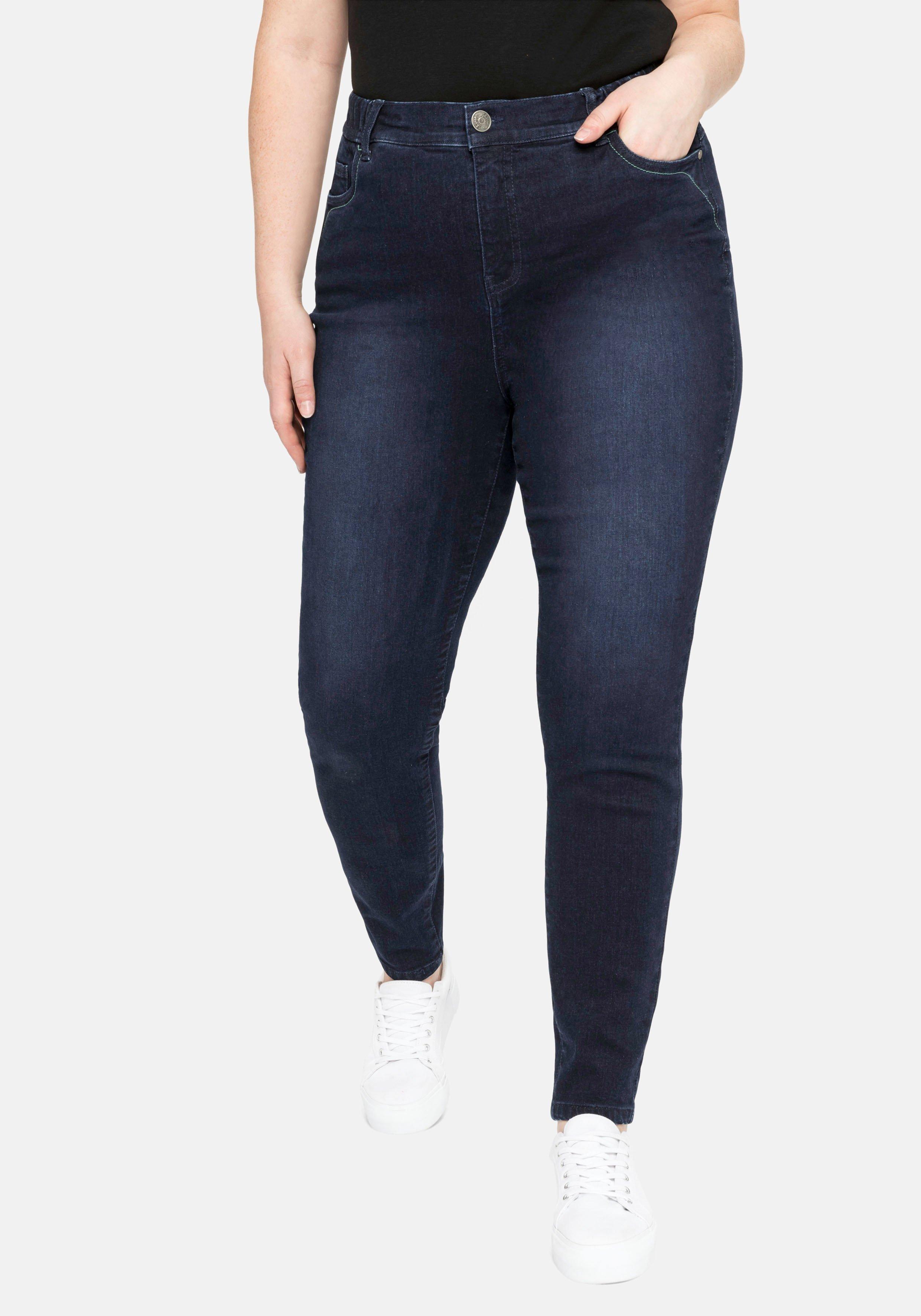 Skinny Jeans mit Gummibund und Push-up-Effekt