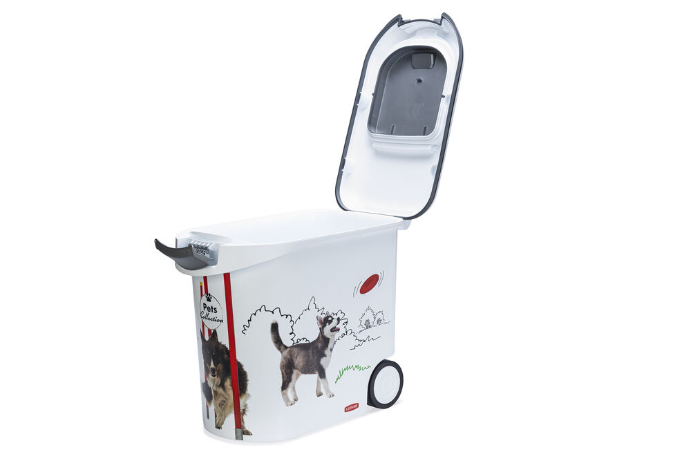 Curver Hond - Voercontainer - 35 Liter - Wit Grijs