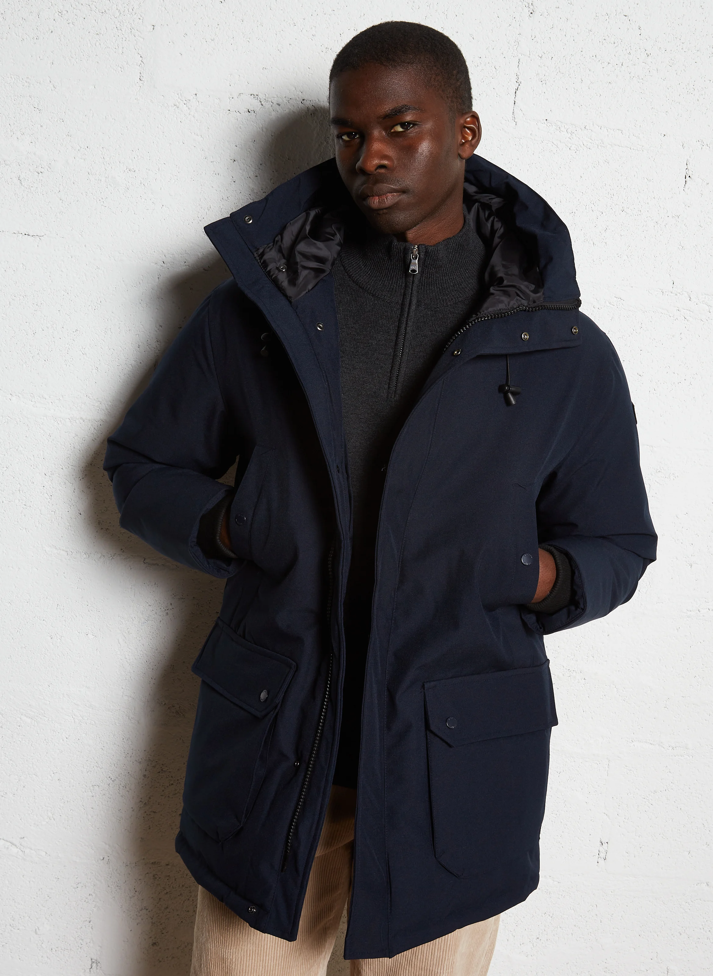 Parka à capuche| Bleu