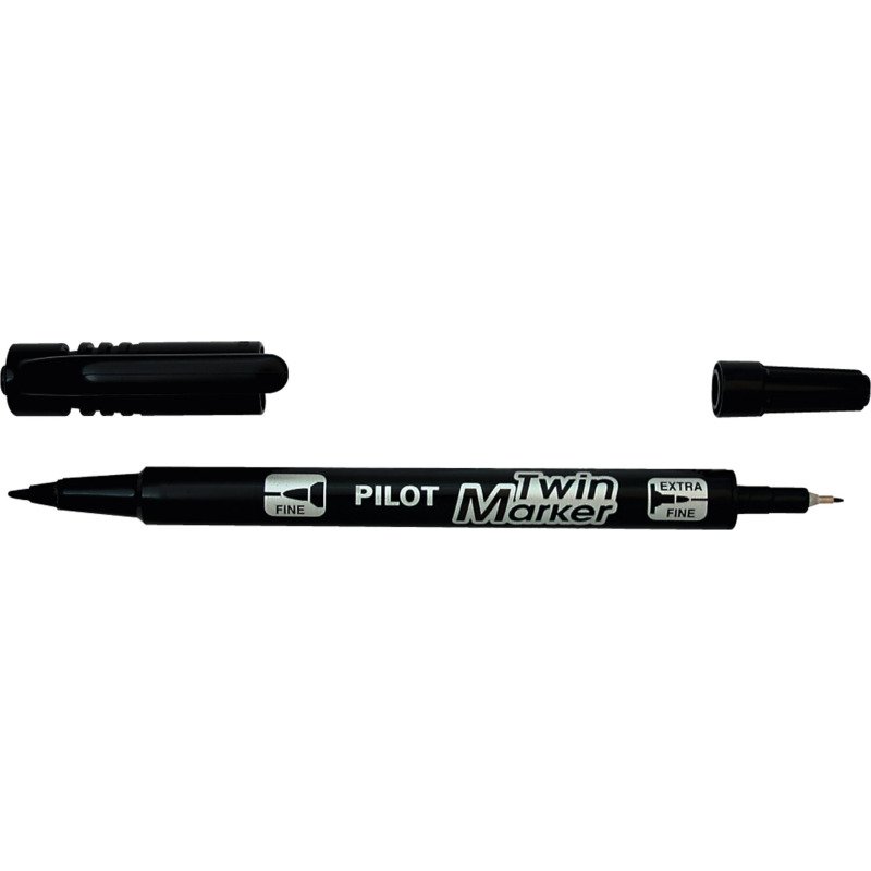 Pack de 16 marqueurs permanents Twin pointe fine/extrafine Pilot + 4 offerts