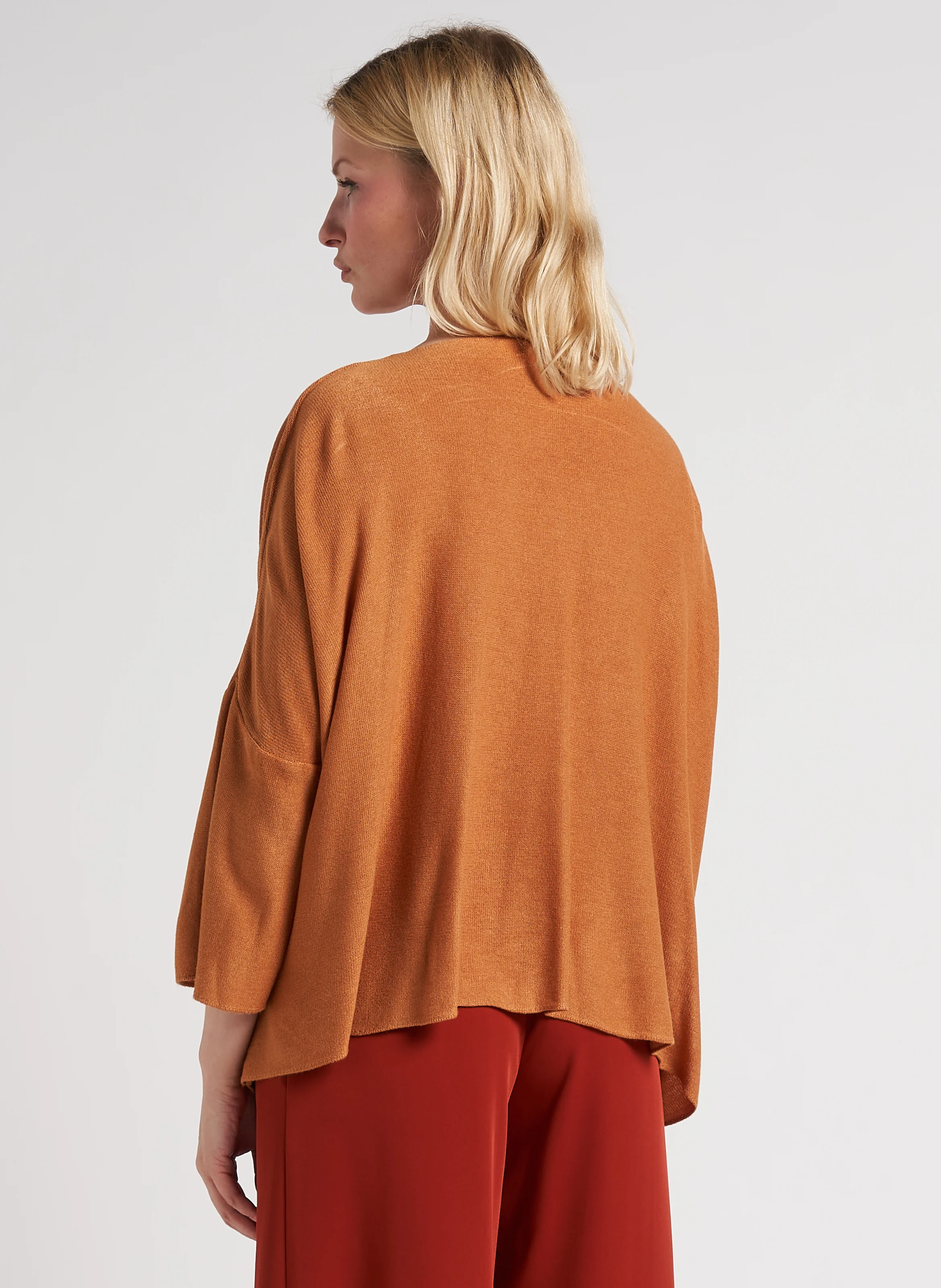 Pull col V oversize | Marron
