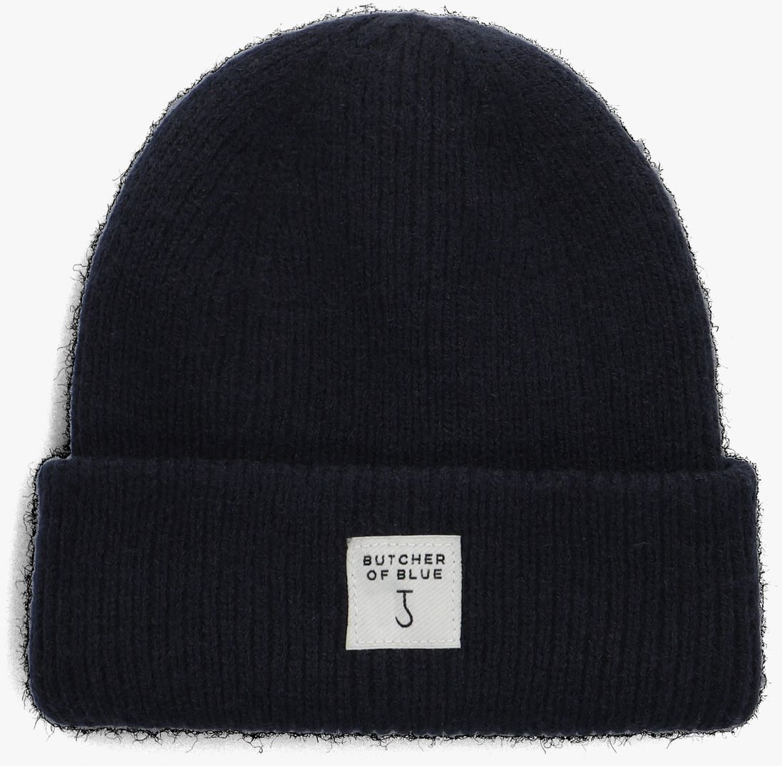BUTCHER OF BLUE donkerblauwe butcher of blue muts army wool badge beanie