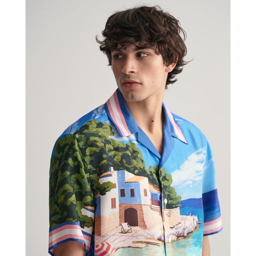 GANT Silke Skjorte, Rich Blue, XL