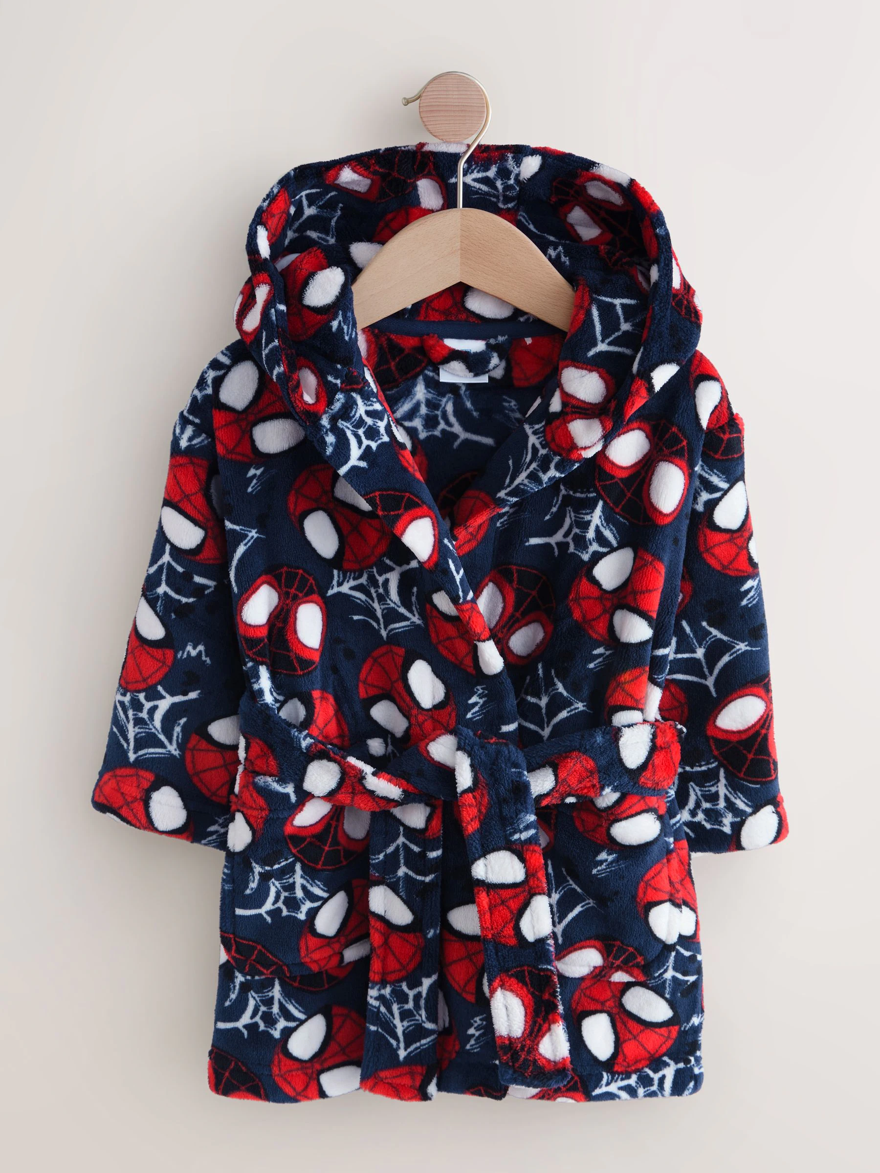 Marineblauw Spider-Man - Fleece-licentie badjas (12mnd -10jr)