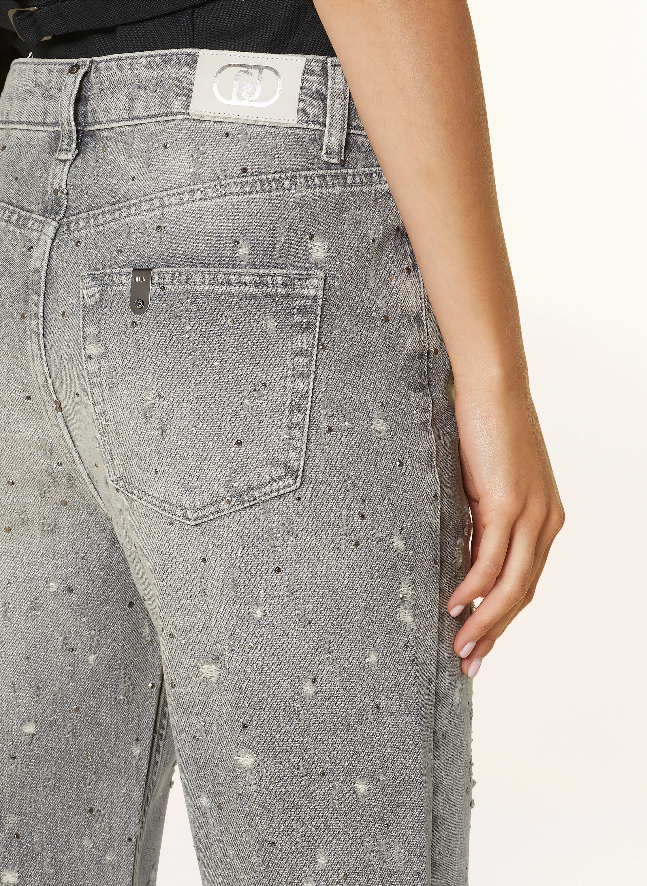 LIU JO Straight Jeans mit Schmucksteinen
