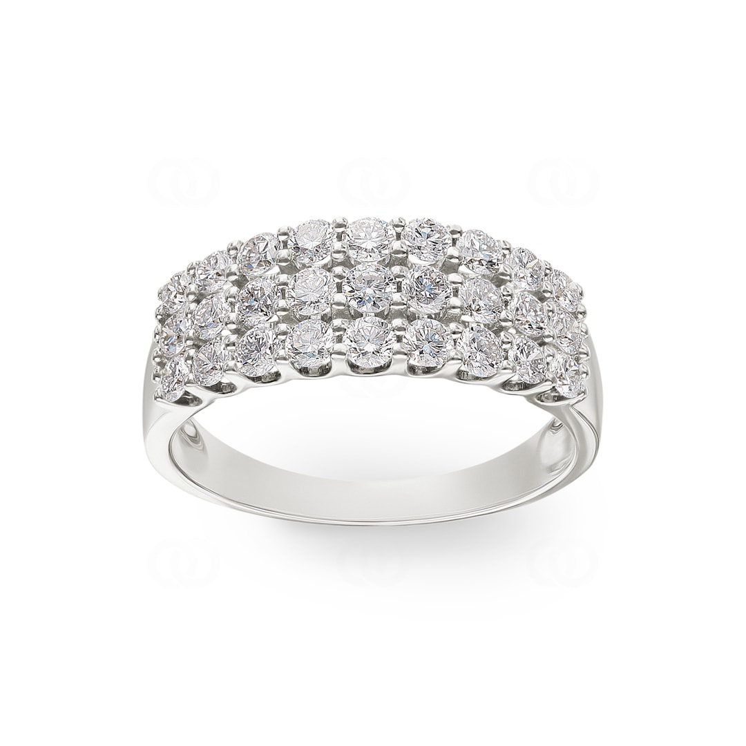 1.01 Karat Diamanten Damenring 750/18 K Weissgold