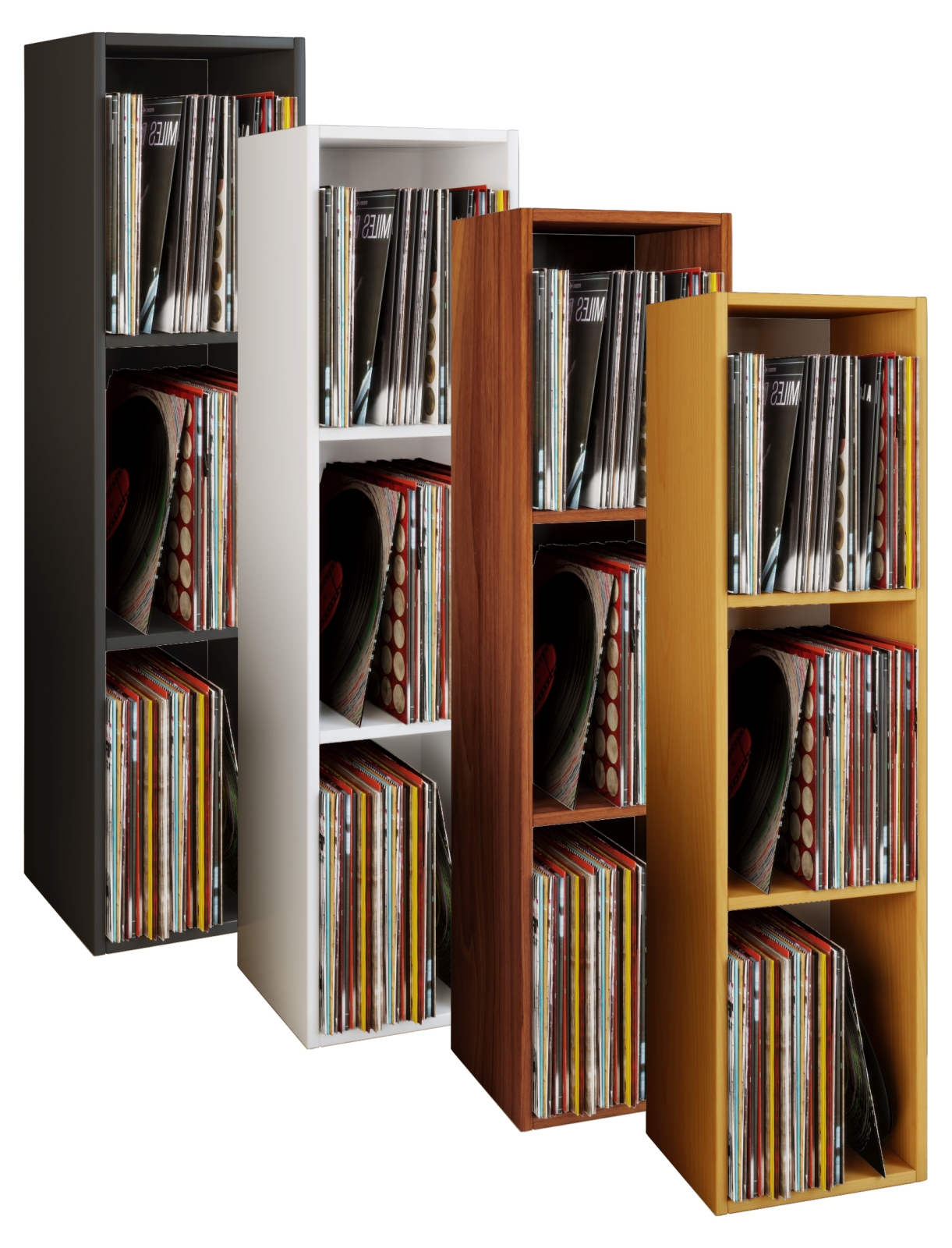 Regal PLATTO - weiß - für 100 Schallplatten