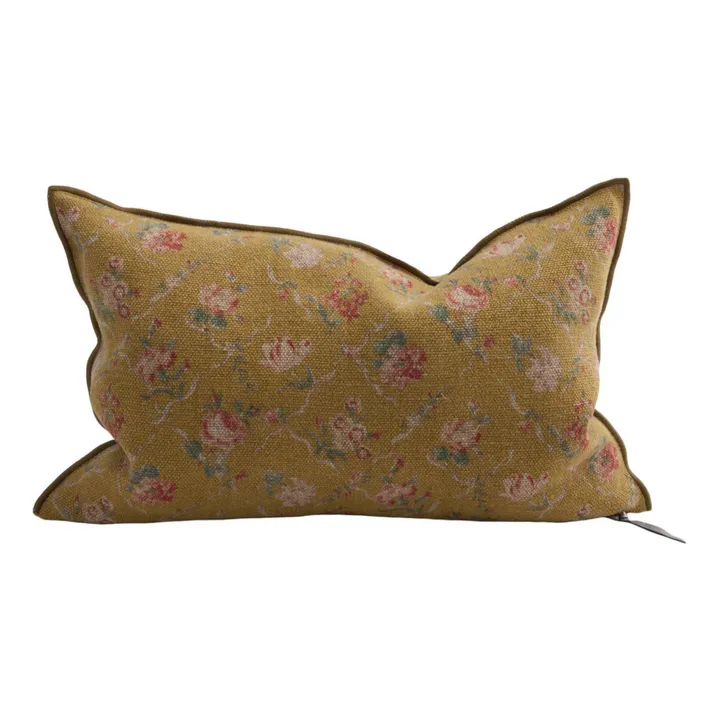Maison de Vacances Coussin Vice Versa en lin Jardin Secret | Ocre