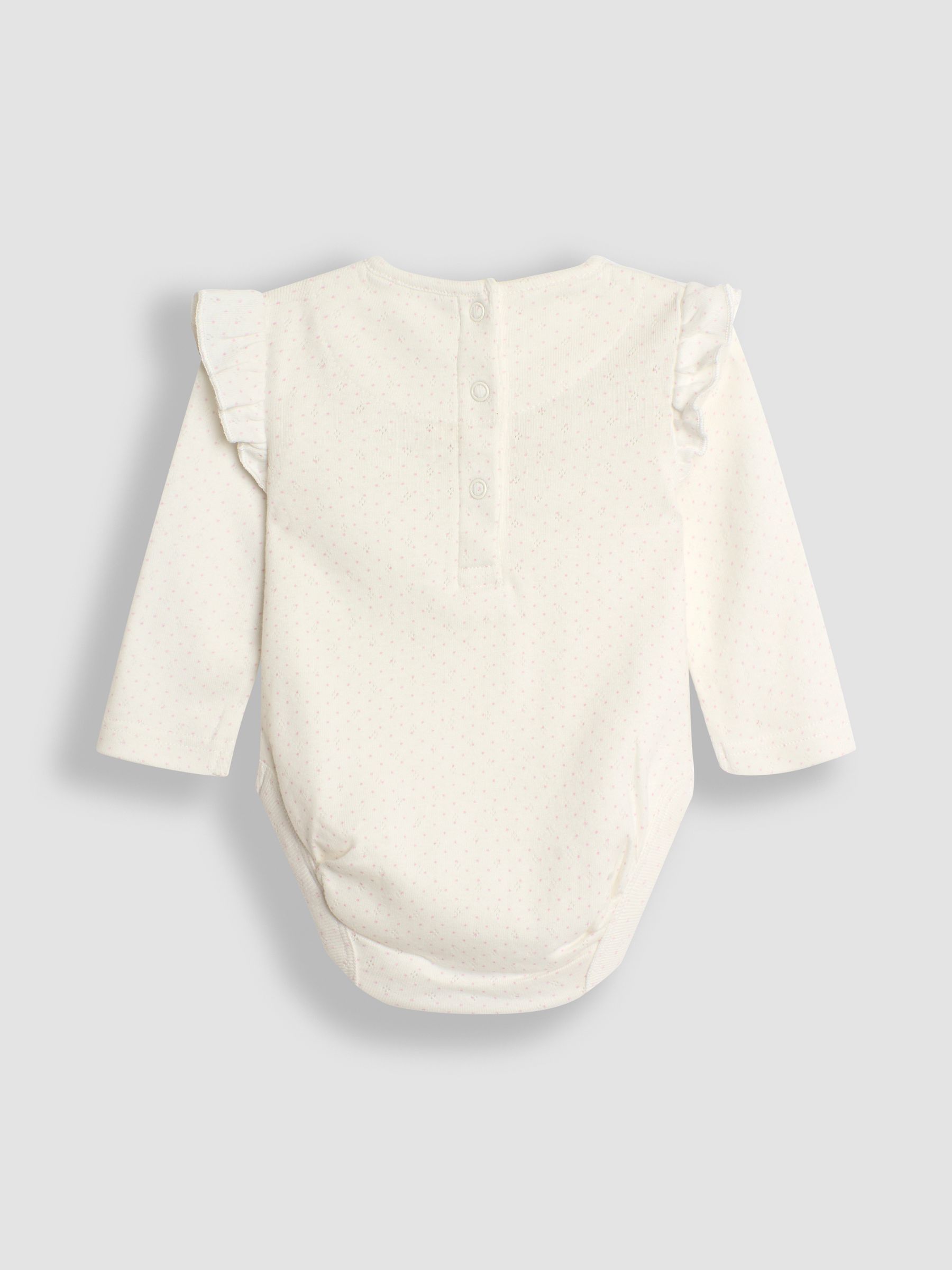 JoJo Maman Bébé Floral Pointelle Bodies 2 Pack