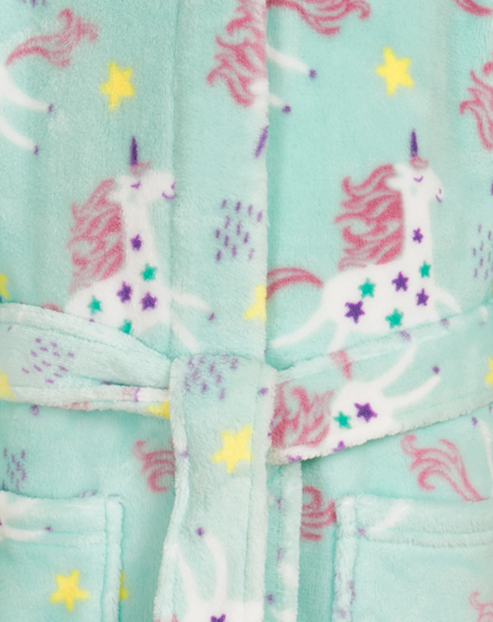 Fleece-Bademantel EINHORN in mint