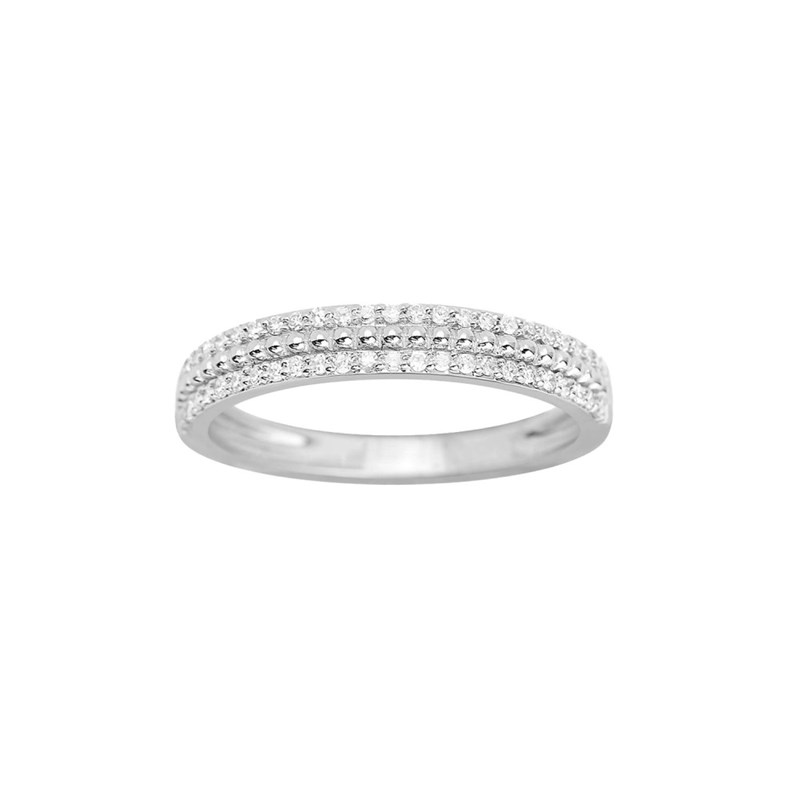 Bague Femme - Or 18 Carats - Diamant 0,19 Carats