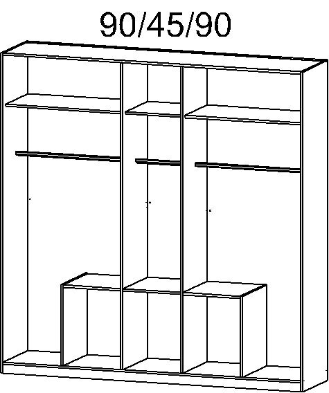Kleiderschrank BINGEN 226 x 229 cm Sonoma Eiche
