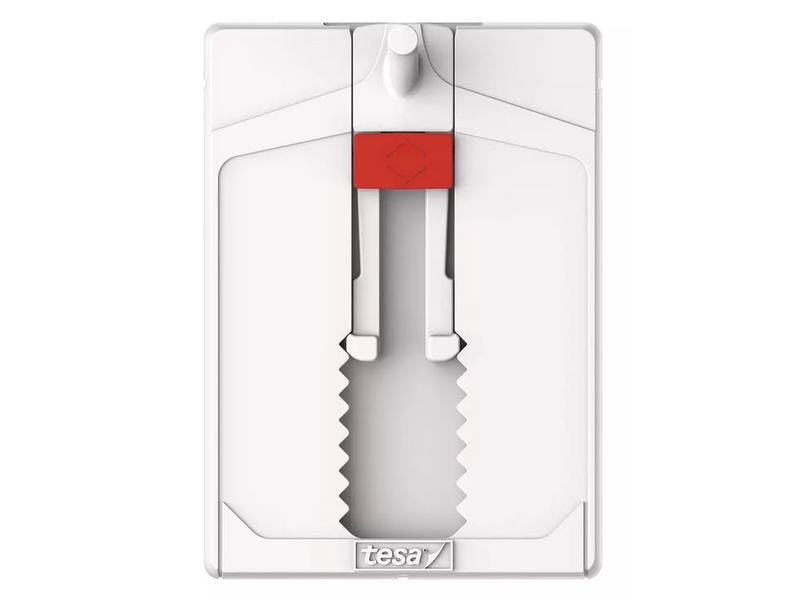 tesa Klebenagel -Set 2 kg, 3x für Tapeten   Putz, verstellb Höhenverstellbarer, selbstklebender Wandnagel mit bis zu 2 kg Halteleistung pro Nagel