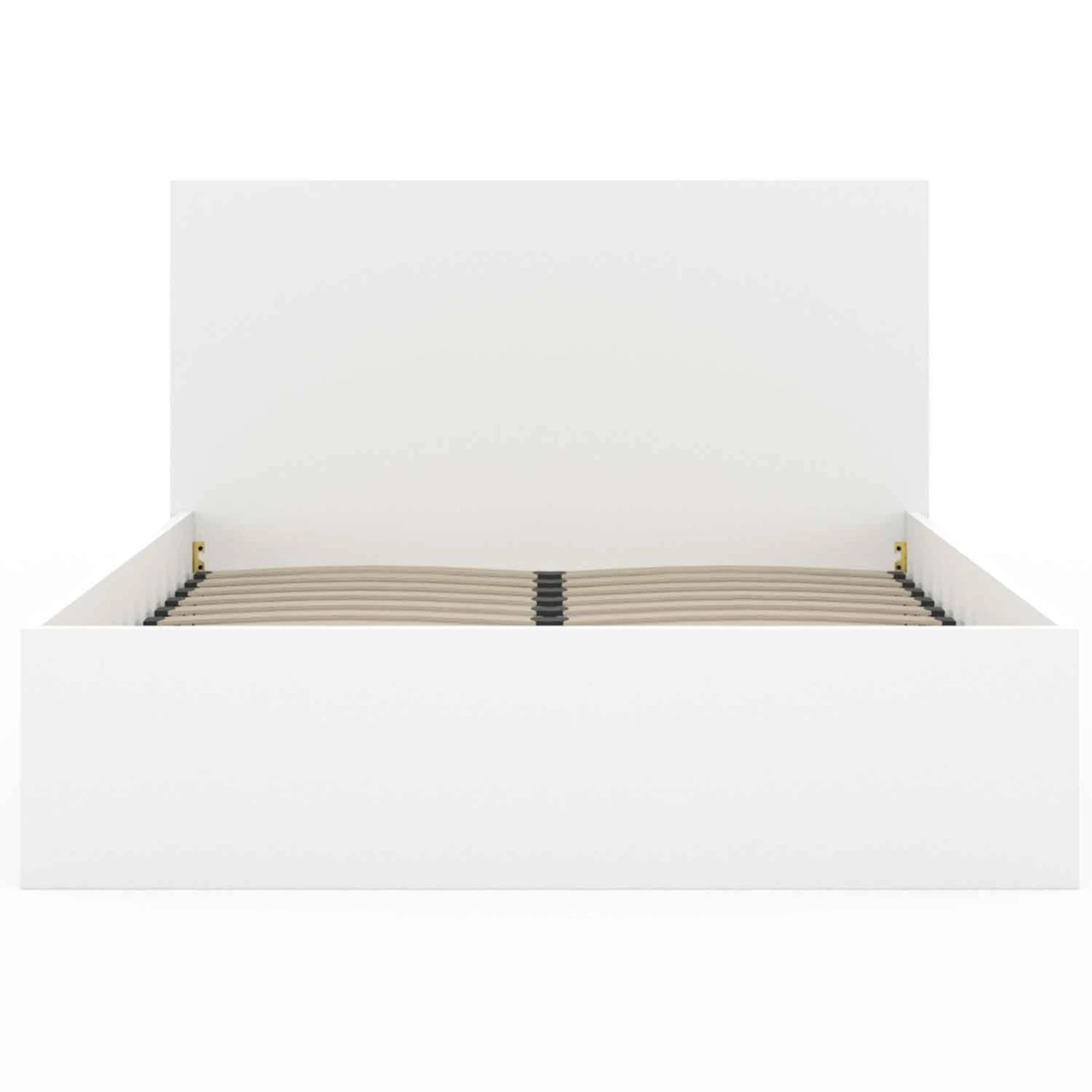Lit coffre double SEASIDE avec tête de lit et sommier 160 x 200 cm blanc