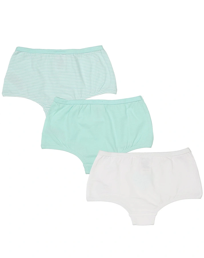 Panty GLITZER HERZ & SCHLEIFE 3er-Pack in mint/weiß