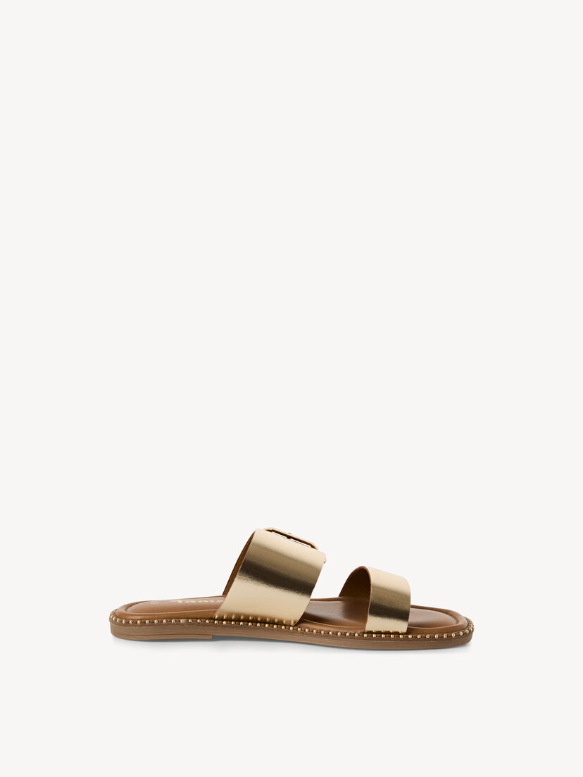 Leren Slipper - goud
