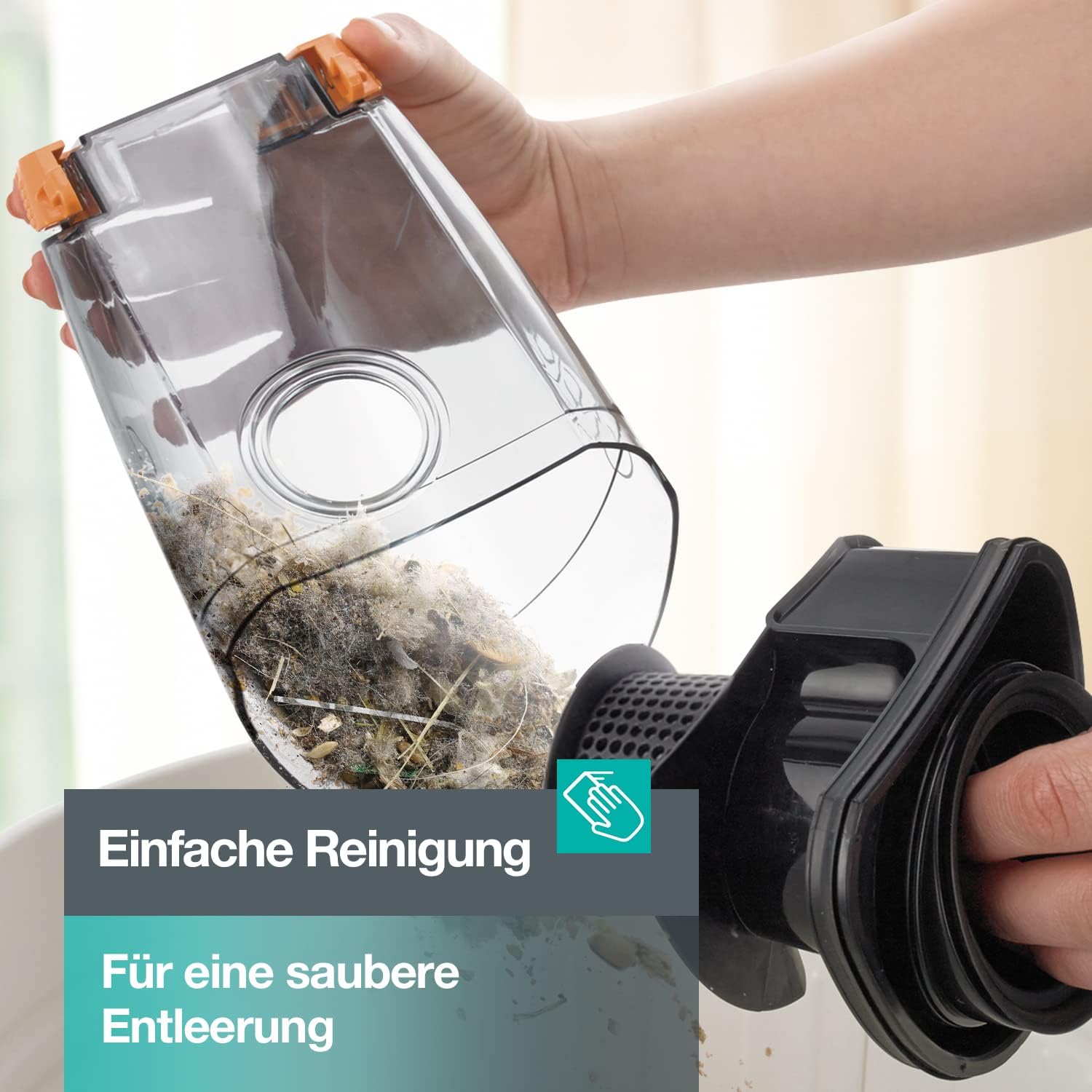 Gorenje SVC 216 GFW Kabelloser Akkusauger und Handstaubsauger – 2 in 1/ Faltbar/ Free-StyleMove/ LI-ION Technology/ HEPA-Filter/ CyclonicPower/ 118 cm/ 70 min./ 0,5 l/ 22 W Saug-leistung/ 75,2 dB