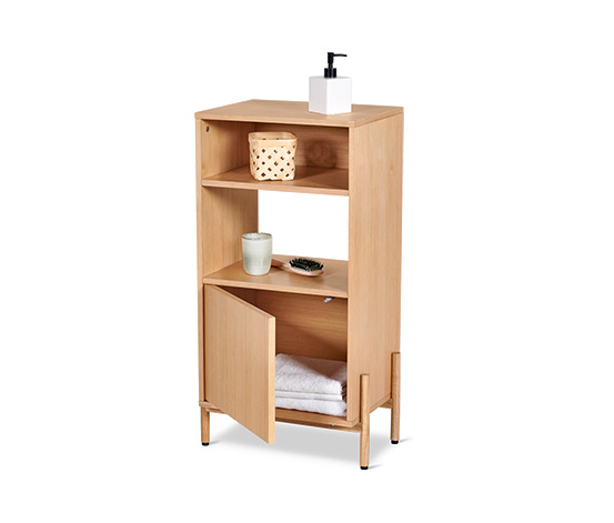 Badschrank mit Holzfurnier