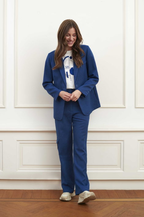 Lofty Manner blauwe dames blazer