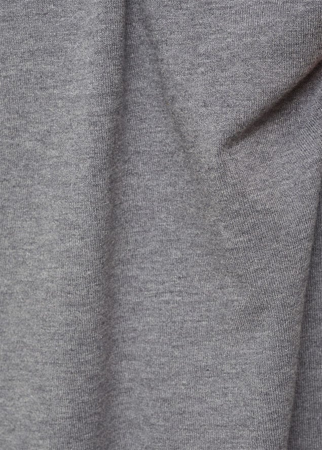 MANGO Knitted Perkins neck dress Medium grey