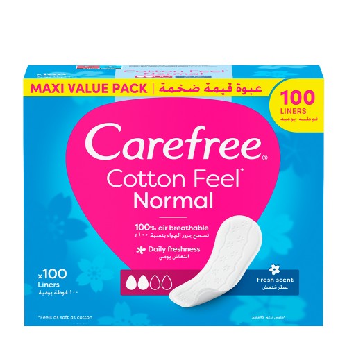 Carefree Cotton Feel Normal Pensos Diários 100 unidades