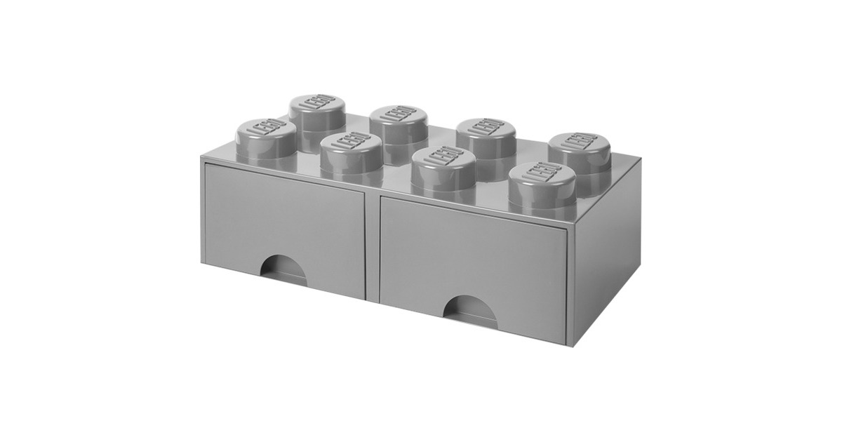 Room CopenhagenLEGO Storage Brick Drawer 8 Grijs opbergdoos  (Donkergrijs)