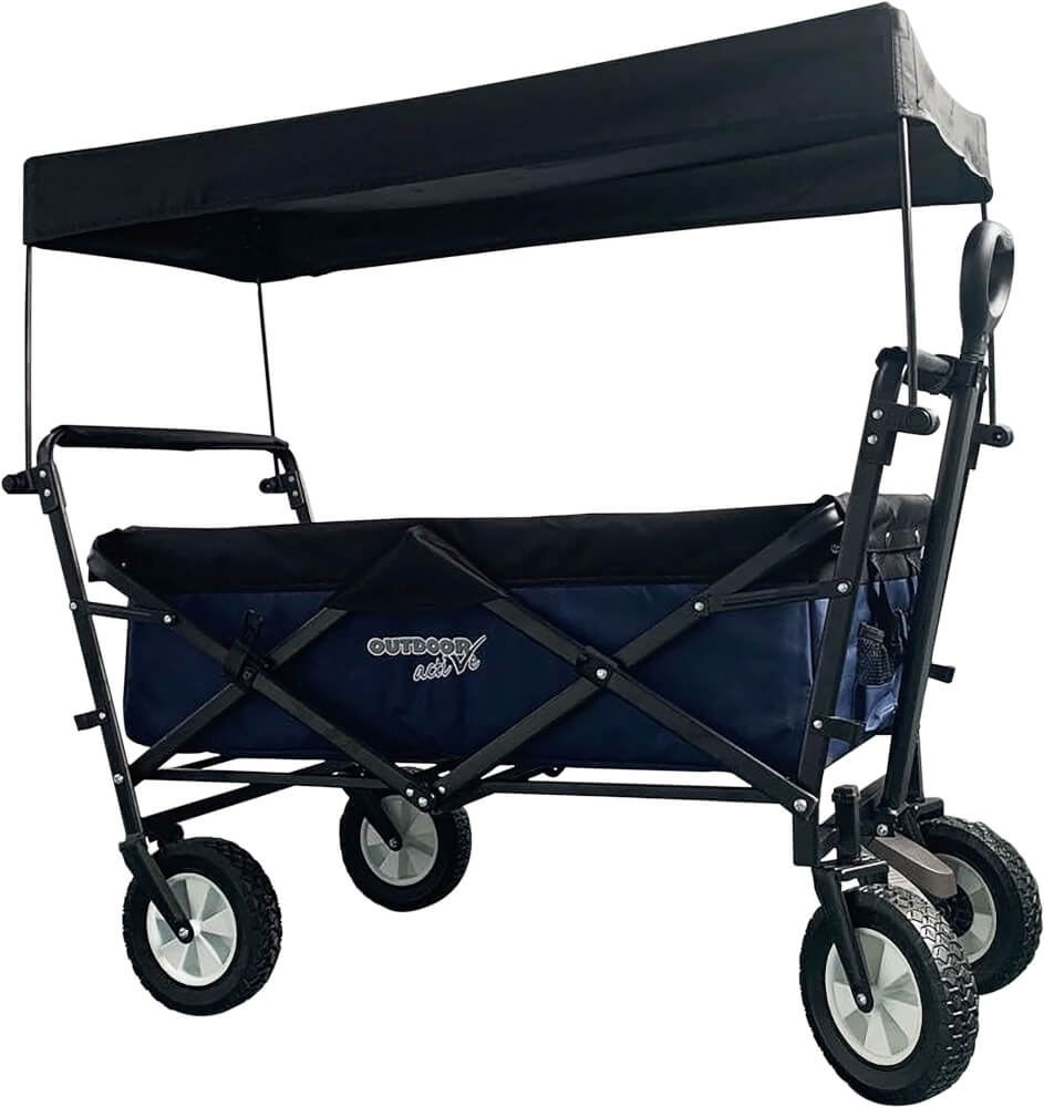 Outdoo active Bollerwagen grau mit Dach