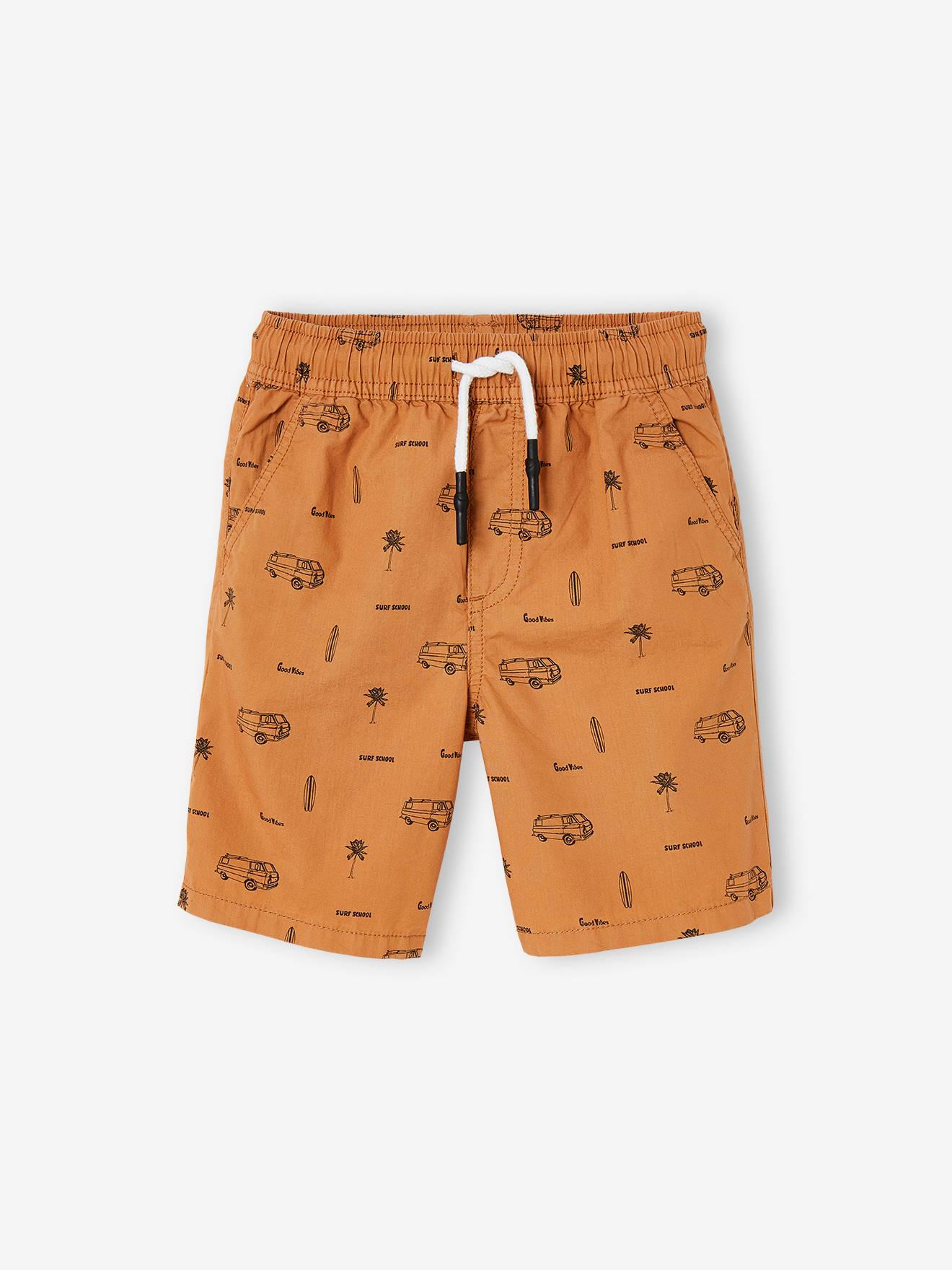 Bermudas com estampa de avelã para meninos