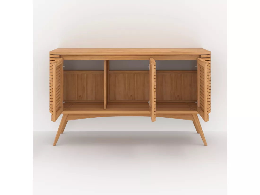 Meuble de salle de bain en bois de teck 140 cm - Auguste