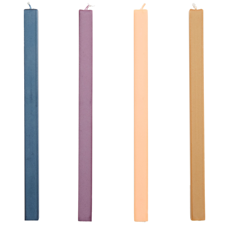 Hay Square kaarsen set van 4 Dark