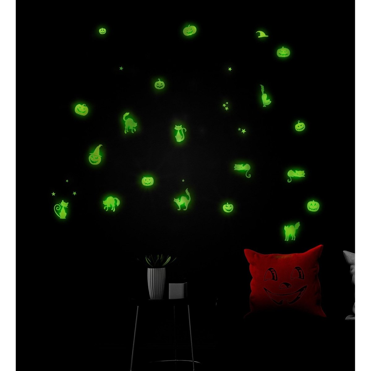 Halloween Stickers Glow In The Dark 21cm