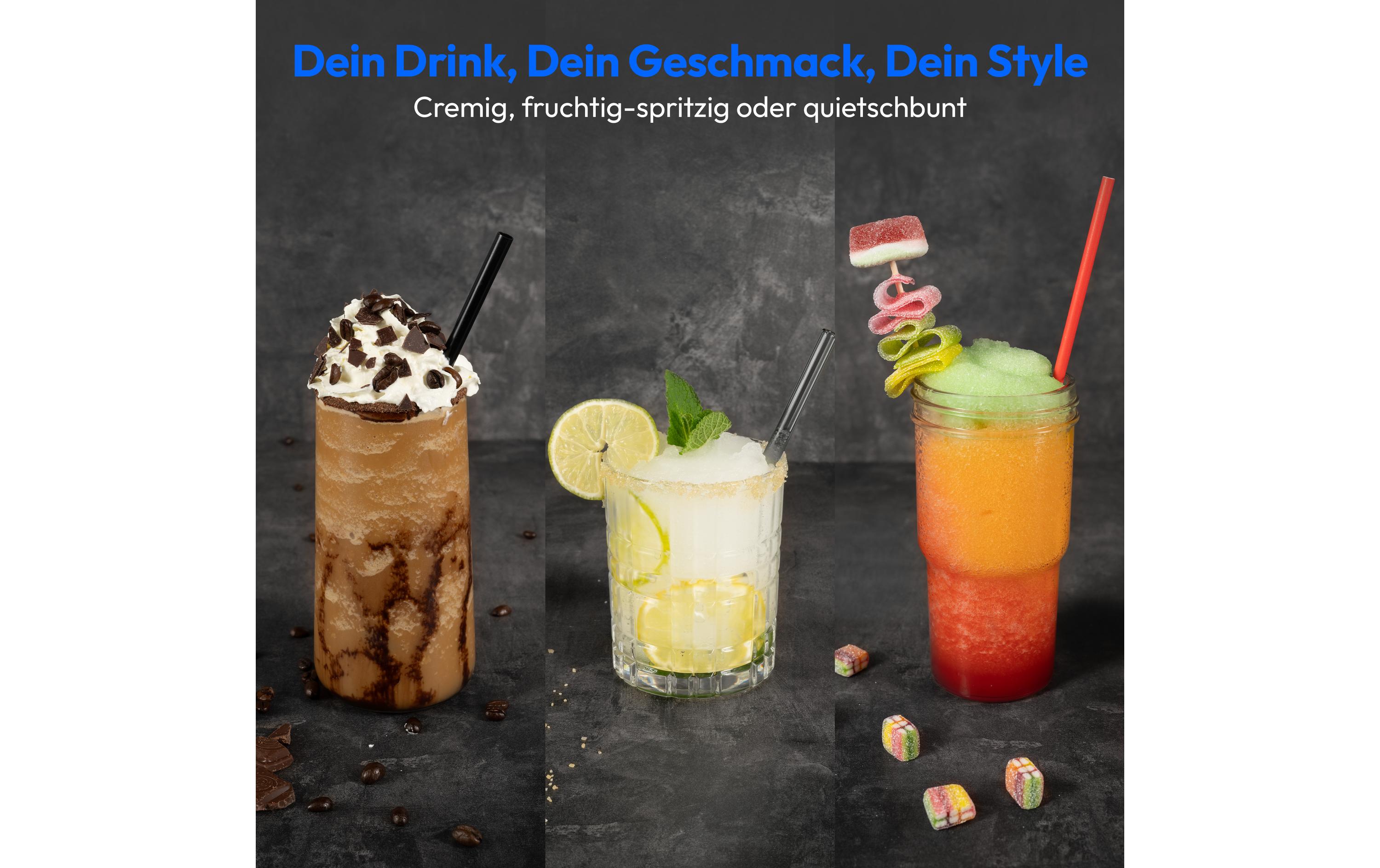 Glacemaschine Slush Ice Maker, 2.6 l, Grau<br>Leistungsstarke Slush-Eis-Maschine mit Kompressor für schnelles Gefrieren und einfache Reinigung, ideal für Cocktails und Milchshakes