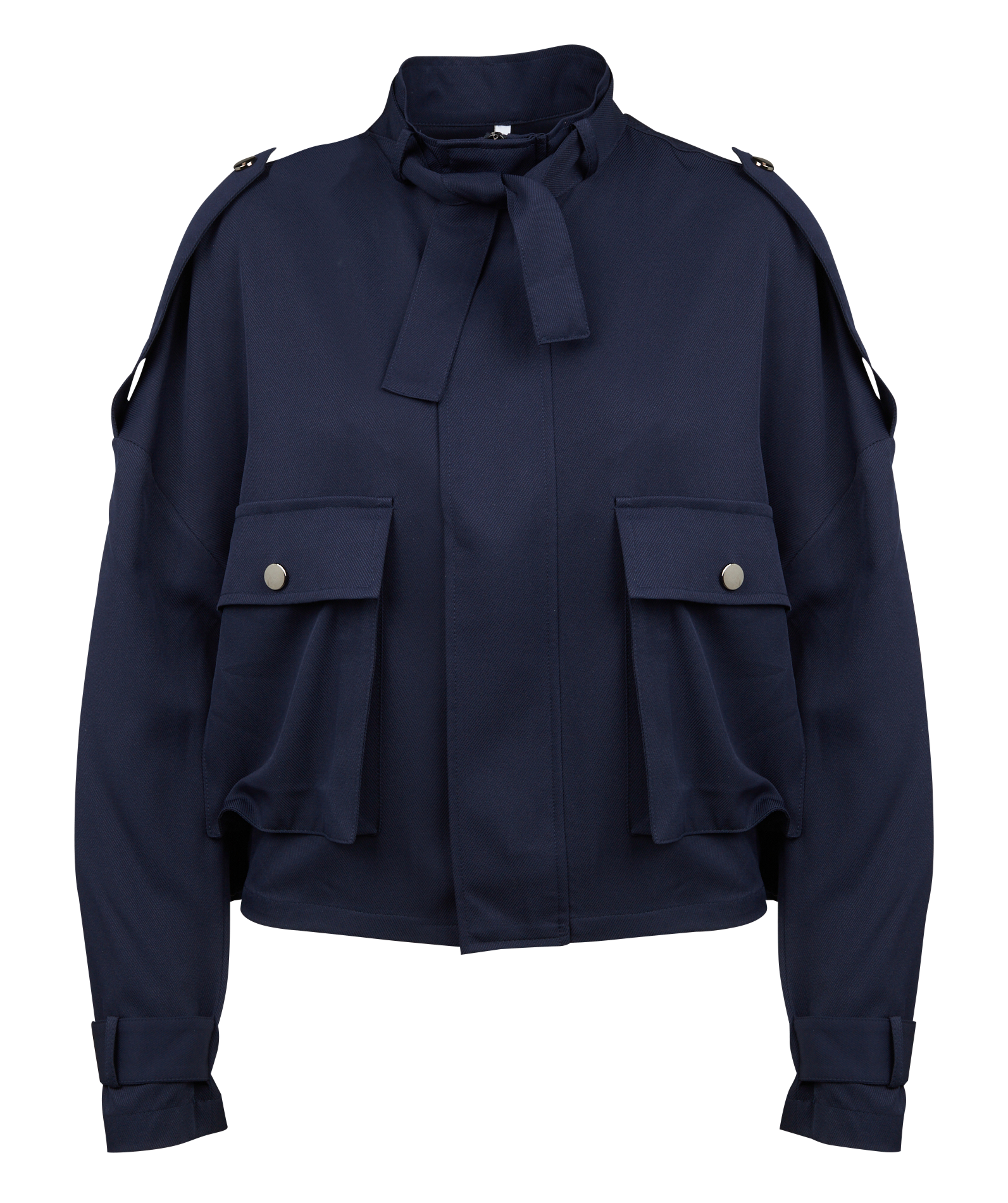 Blouson léger col montant | Bleu