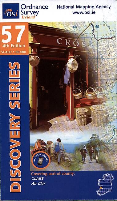 ORDNANCE SURVEY - 57 CLARE IRLANDE 1 50 000
