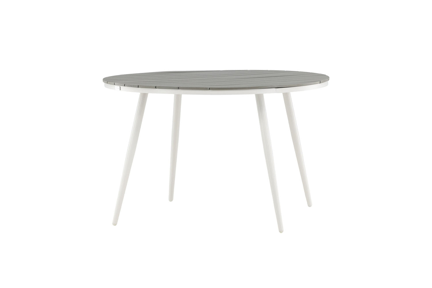 Solis Tuintafel - ø120cm - Wit Grijs