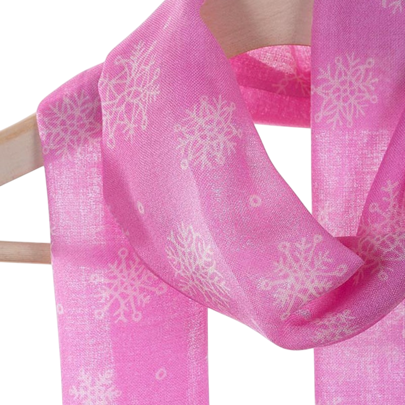 Woll-Schal Schneeflocke pink