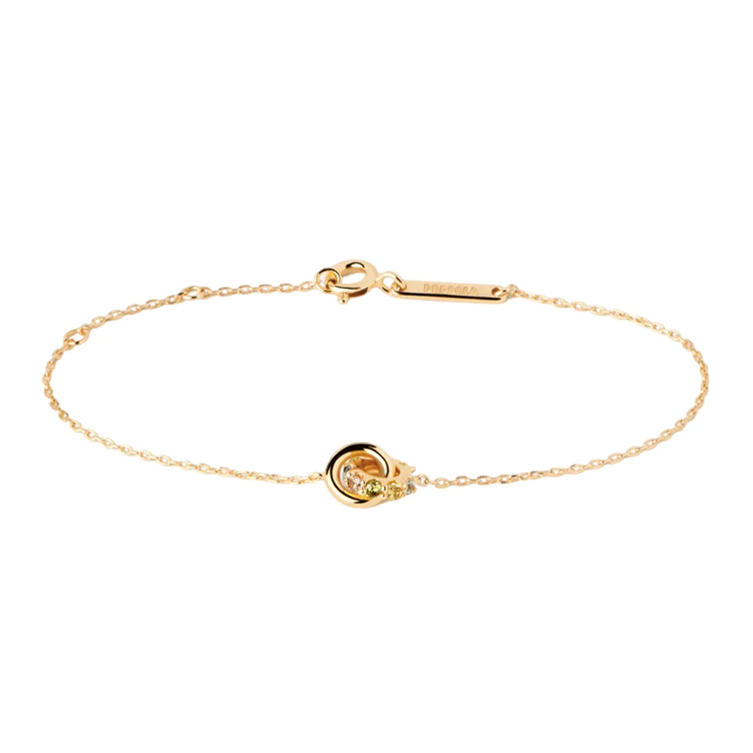 PDPAOLA Rainbow Spin Armbånd 18 kt. Forgyldt Sølv PU01-787-U