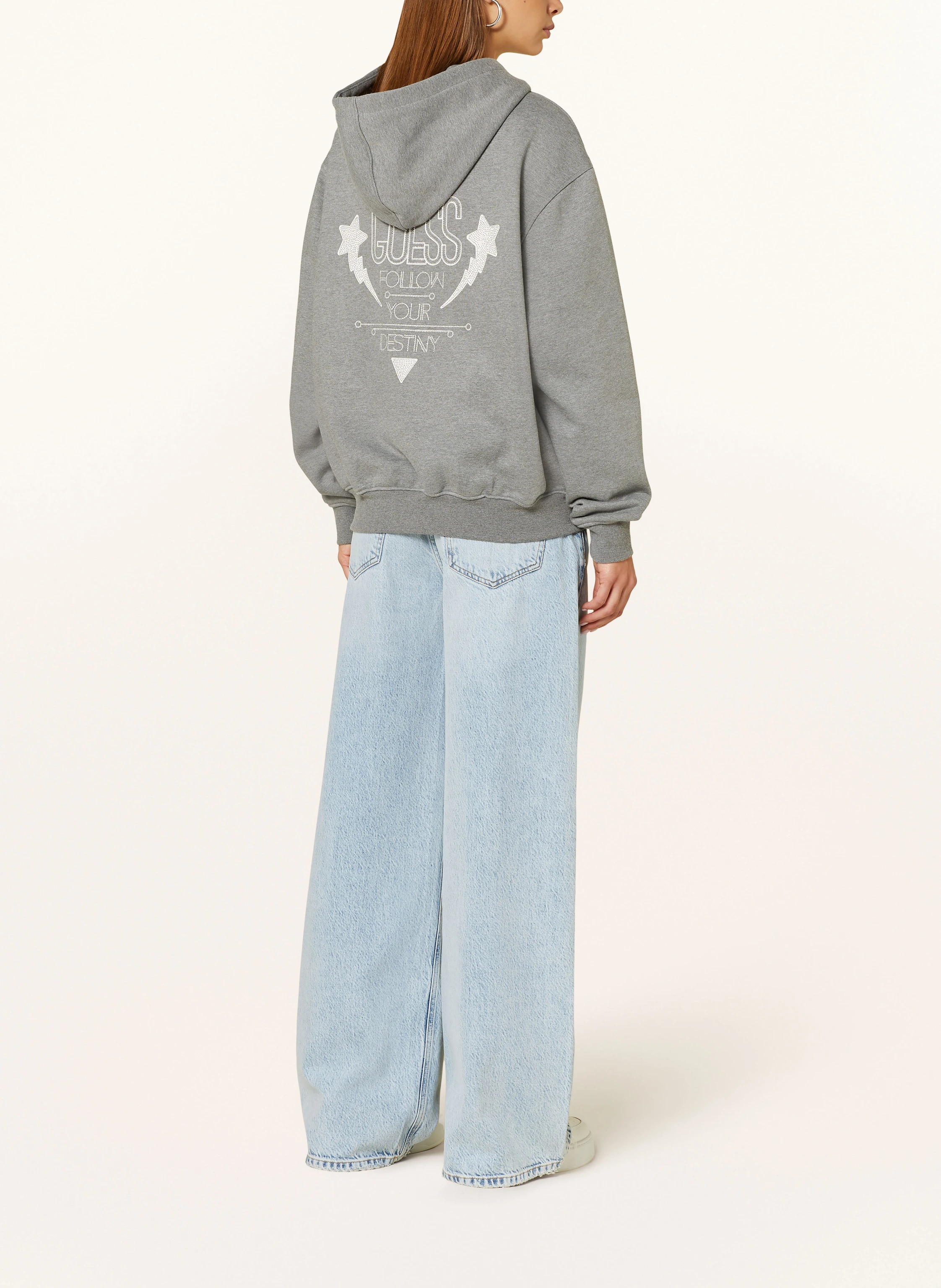GUESS Hoodie mit Schmucksteinen