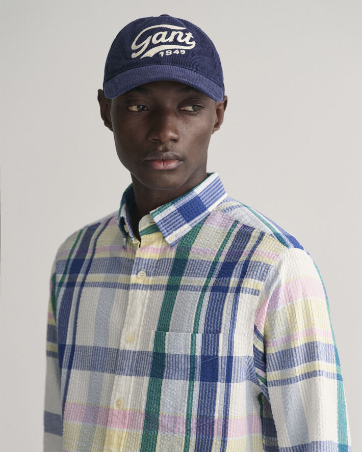 Gant REG SEERSUCKER MADRAS SHIRT White