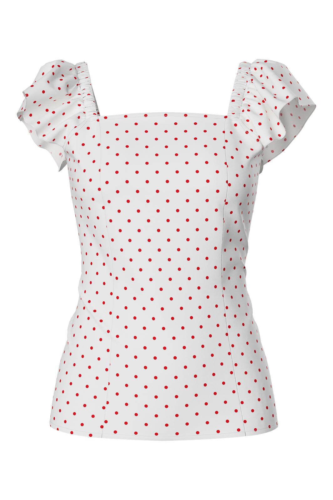 Pieces Pcmalou Sl Midi Frill Top
