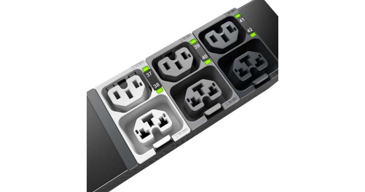 APCAPDU10350SW - Switched, 0U, 32A, 400V  (Zwart, (24x) C13/15 + (24x) C13/15/19/21, IEC60309 32A 3Fase stekker)